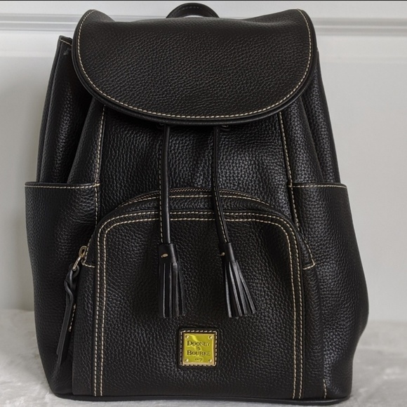 Dooney & Bourke Handbags - Dooney & Bourke Black Pebbled Leather Backpack NWT